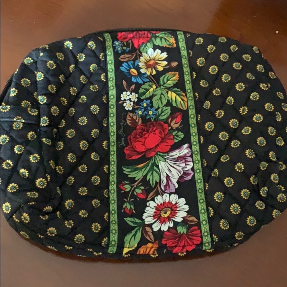Vibrant Black Vera Bradley Cosmetic Bag